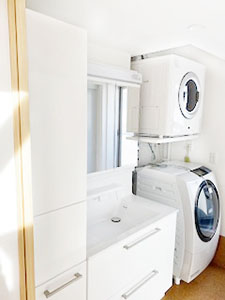 洗濯機　水回り　洗面